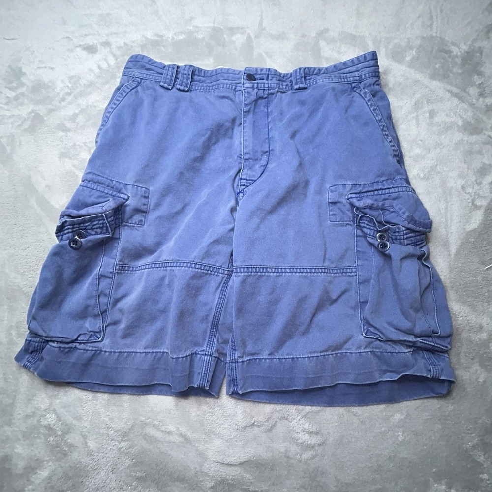 Polo Ralph Lauren Cargo Shorts Men 36 Blue Heavy Cotton Twill Gellar Utility